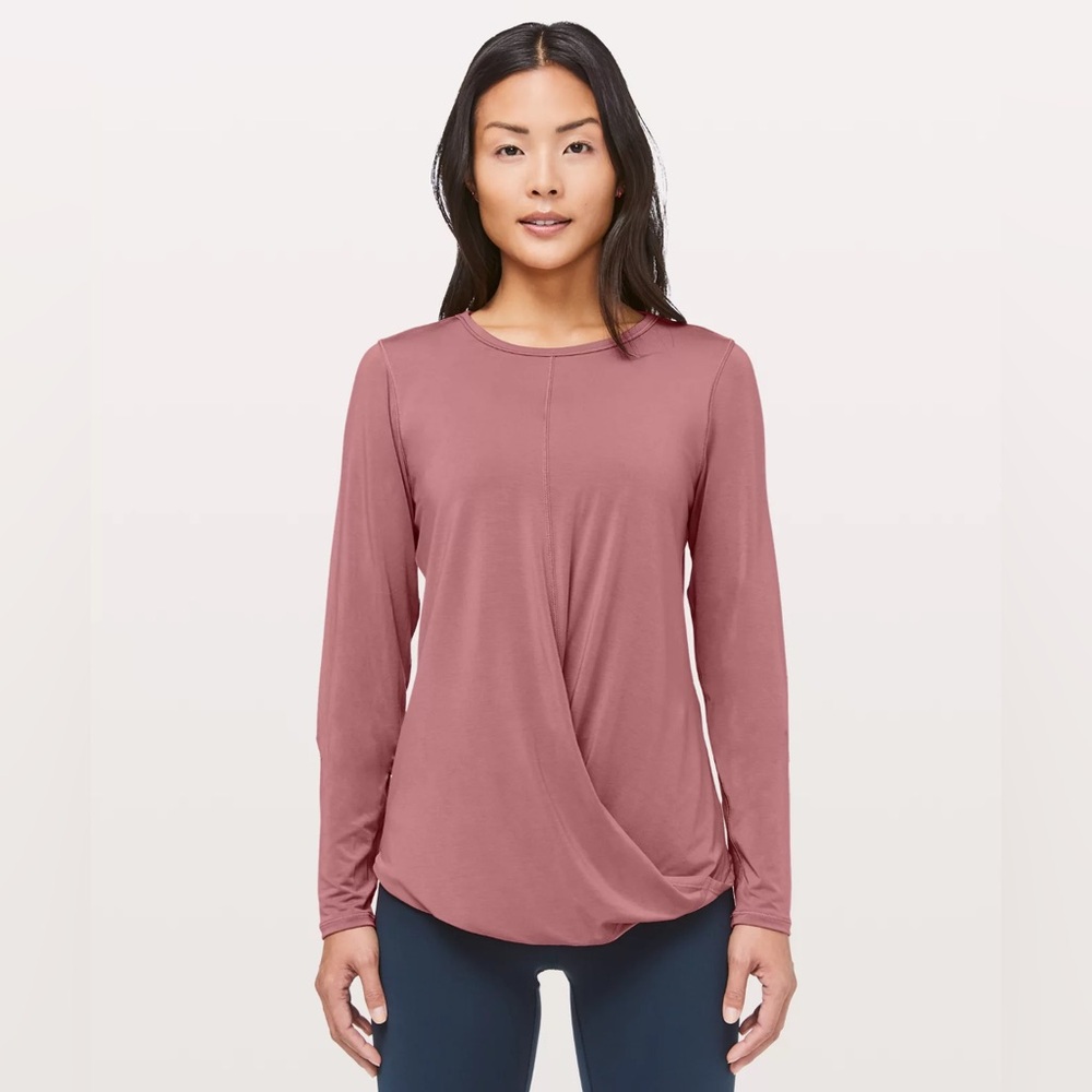 Lululemon Serene Saturday Long Sleeve Quicksand/Blush Pink Size‎ 12